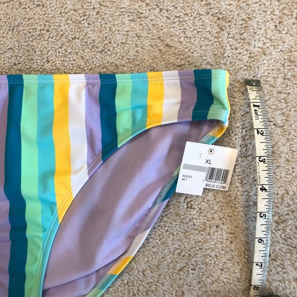 CABANA BY CROWN & IVY MULTI-COLOR FULL COVERAGE BIKINI BOTTOMS SIZE XLARGE - Picture 9 of 9